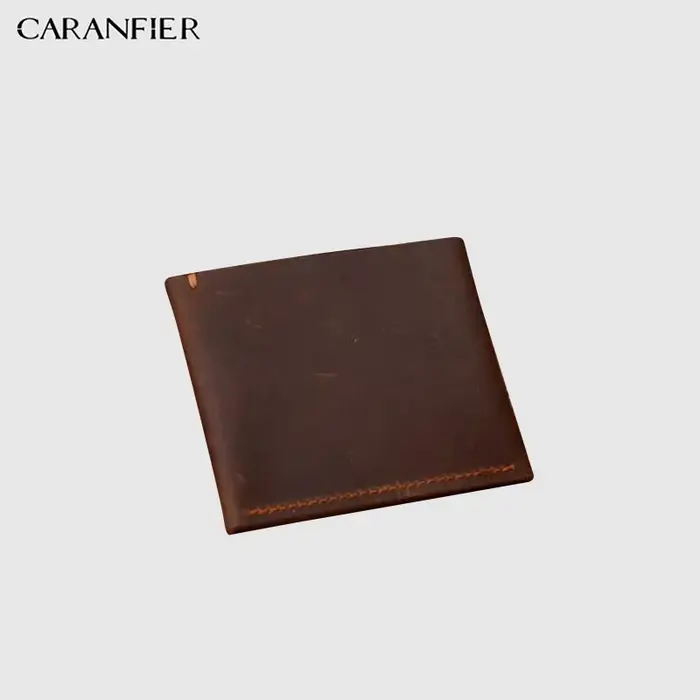CARANFIER hommes cartes sacs Crazy Horse cuir homme Catera porte-monnaie support durable sac femmes