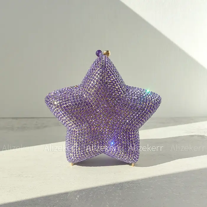 Alizekerr sacs de soirée en cristal en forme d'étoile femmes Boutique magnifique strass scintillant Mini pochette
