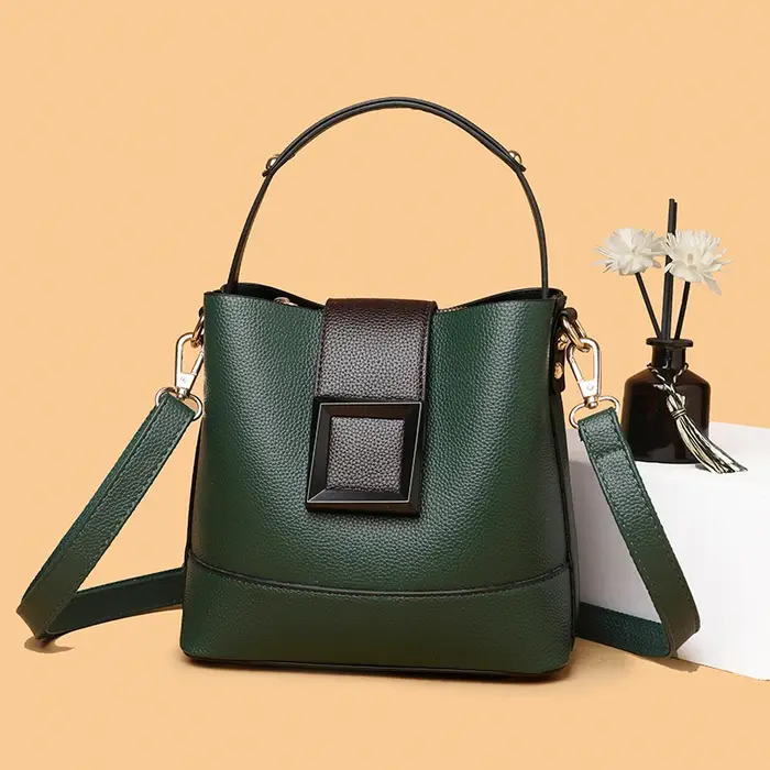 Sac à main rétro en cuir PU pour femmes