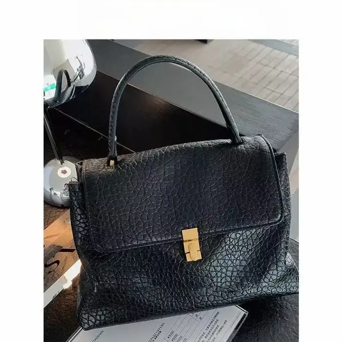 Sac fourre-tout en cuir véritable, sac à main minimaliste, sac de navetteur, sac à bandoulière et sac croisé, nouveau style, motif Litchi, vente chaude de la saison