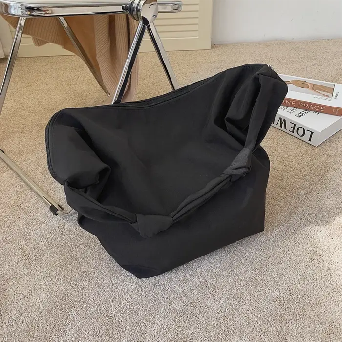 Grand fourre-tout en Nylon couleur Pure pour femmes, sac de Shopping à bandoulière, sacs à main en t