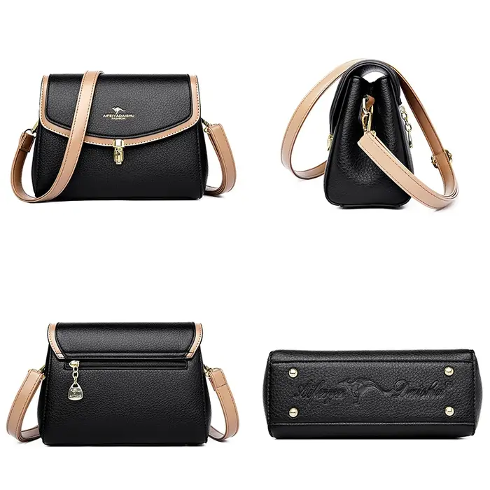 2 sangles Sac à bandoulière pour femmes mère Sac à Main de haute qualité en cuir PU de luxe concepteur dames Sac
