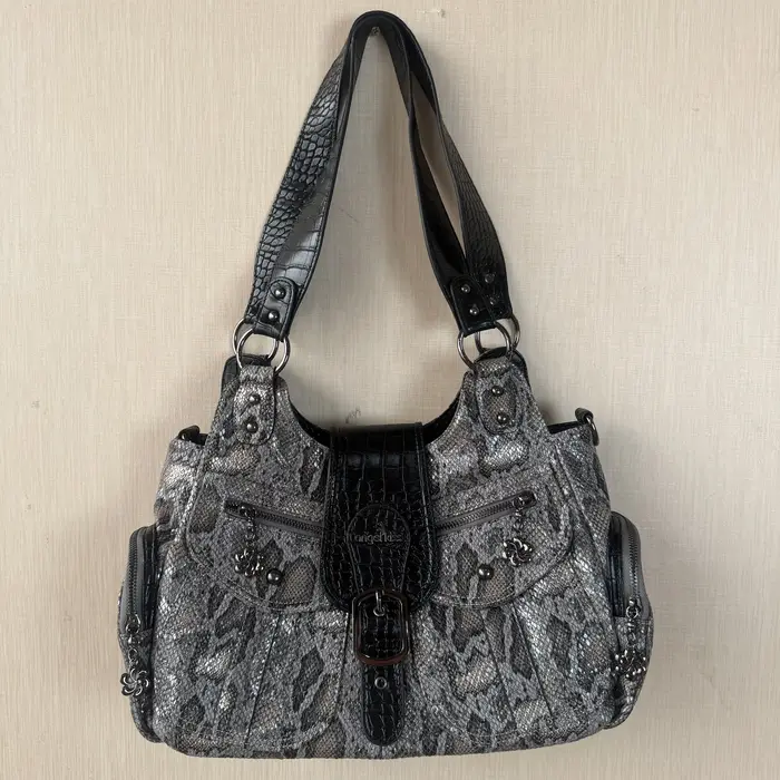Sac bandoulière multi-poches Angle Kiss Vintage Y2K pour femme en cuir PU, grande capacité, sacs à m