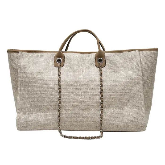 Sac à main en toile de grande capacité pour femme