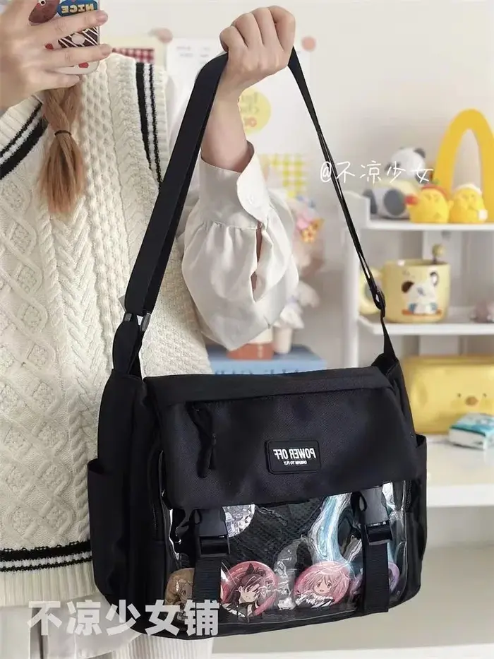 Kawaii école filles Itabag Y2K sacs à bandoulière femmes sacoche sacs à main de poche transparents b