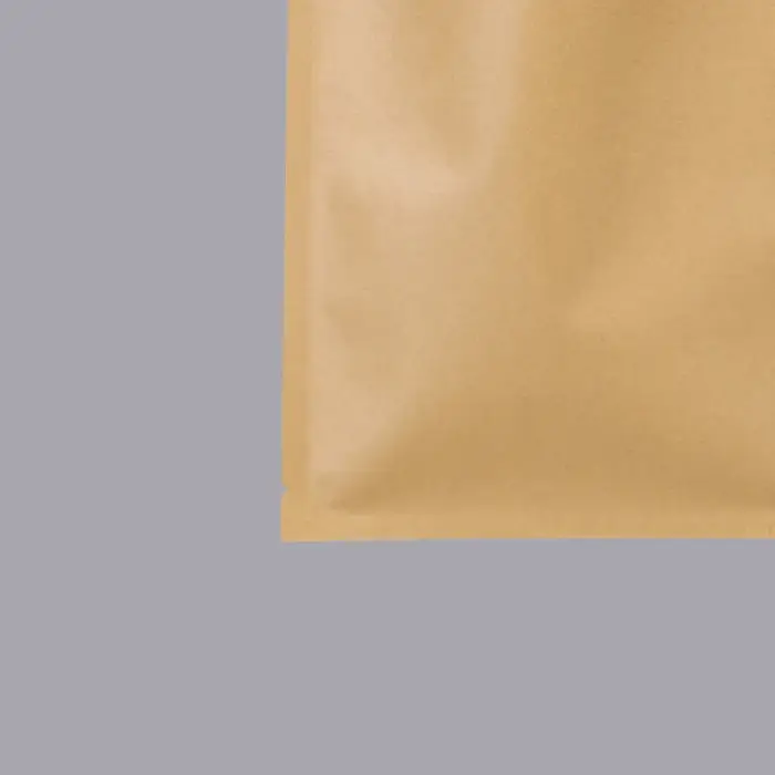 Sac à fond plat scellé à trois côtés en papier Kraft, impression personnalisée, le plus vendu, pour cadeaux, biscuits, pochette d'emballage de thé