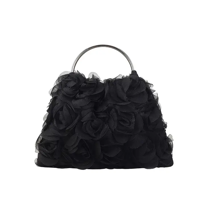Sacs fourre-tout de luxe à fleurs roses pour femmes