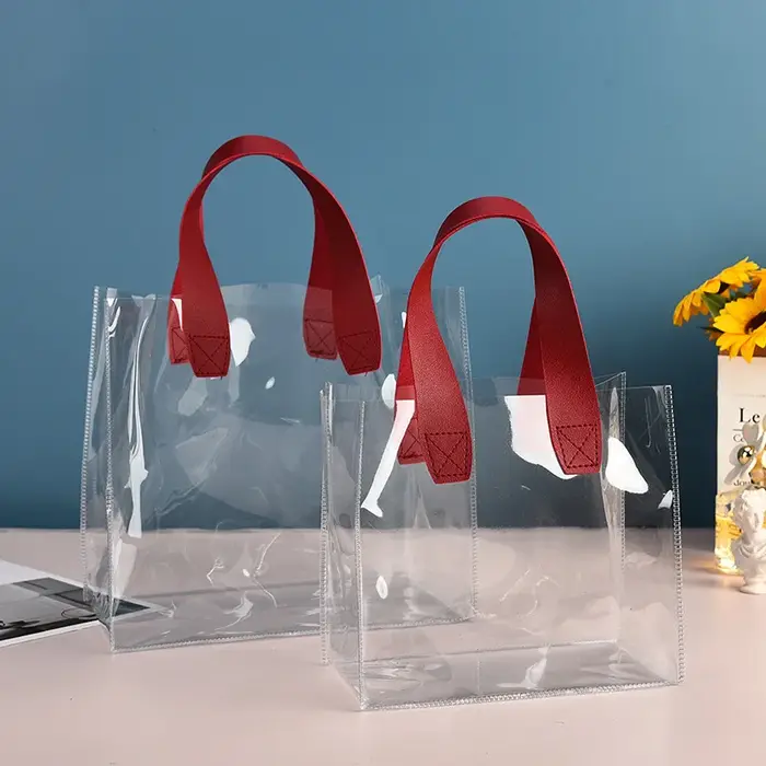 Fourre-tout en PVC transparent de grande capacité