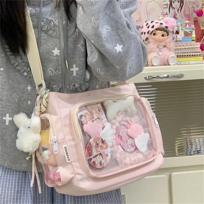 Sac bandoulière transparent tendance pour filles