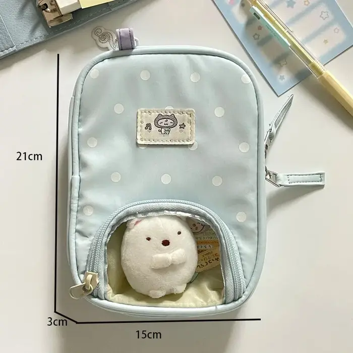 Pochette de rangement pour passeport à motif de points coréens