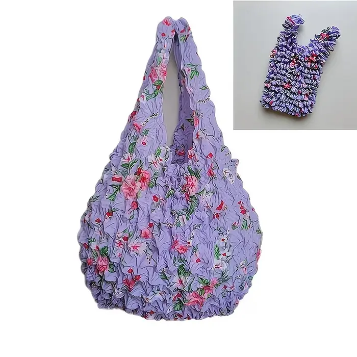 Sac de courses magique, sac extensible tendance, sac à bulles plissé de style japonais et coréen, sa