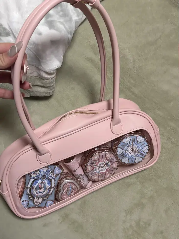 Nouvelle trousse à maquillage/sac à main rose Flowerknows