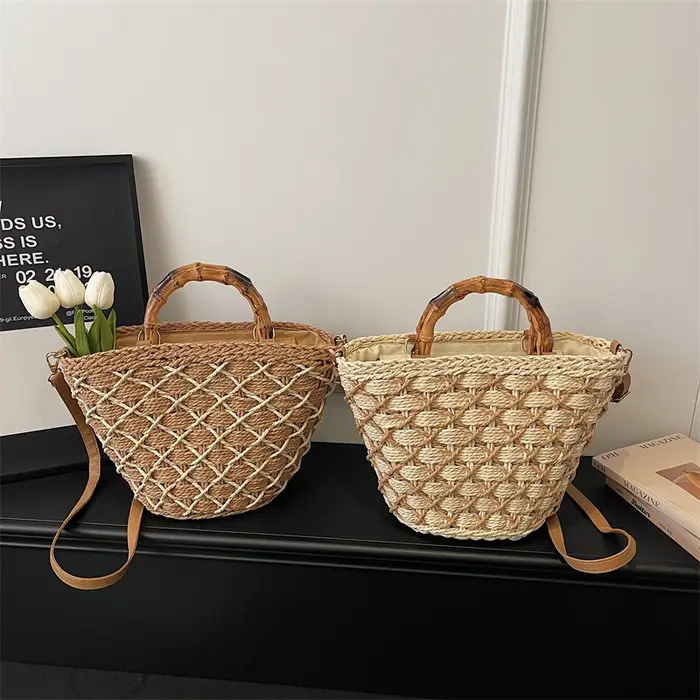 Nouveauté été : Sacs à bandoulière en paille pour femmes