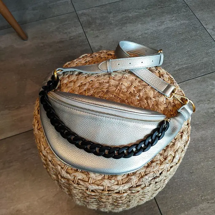 Sac à bandoulière en cuir véritable pour femme