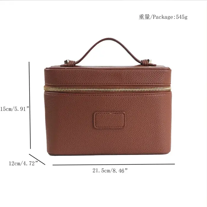 Sac de maquillage classique personnalisable à motif pierre pour femme, doublure en cuir facile à nettoyer, sac de rangement carré pour produits de soin