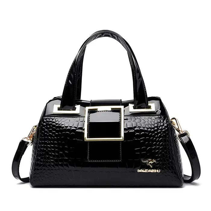 Sac à bandoulière en cuir motif crocodile pour femme, sac à main de créateur de luxe, sacs initiés, 