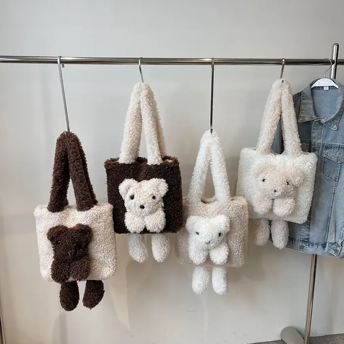 Style japonais Kawaii sac femmes dessin animé en peluche sac à bandoulière