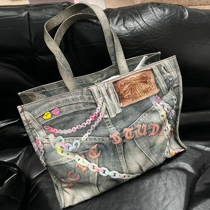 Sac fourre-tout en Denim tendance pour femmes