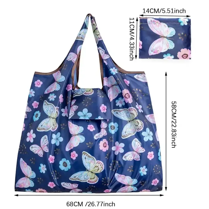Sac fourre-tout de grande capacité, sac fourre-tout léger, sac de shopping à motif imprimé, sac plia
