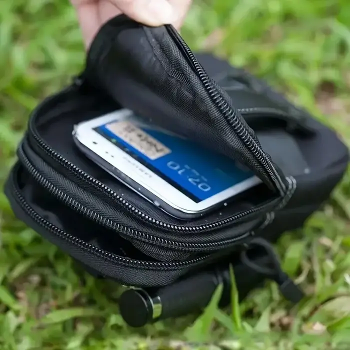 Sac banane unisexe robuste - Sac de téléphone multi-poches pour la randonnée