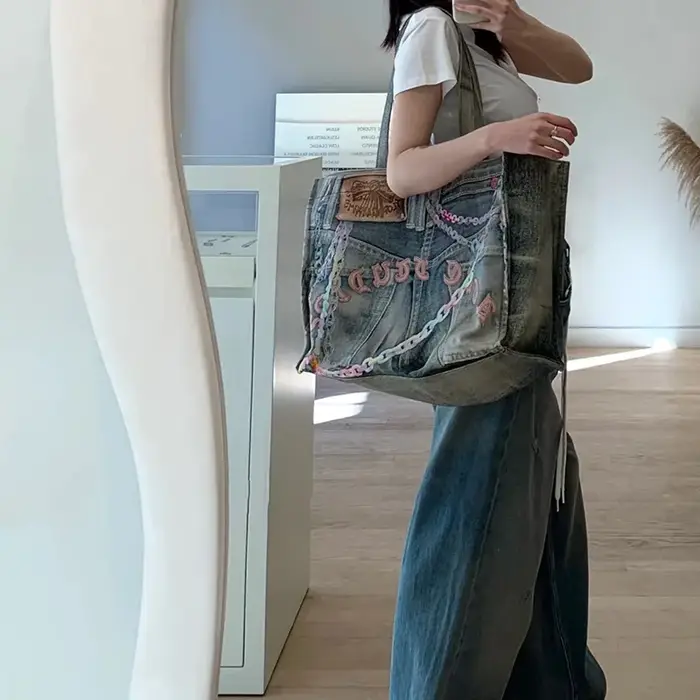 Sac fourre-tout en Denim tendance pour femmes
