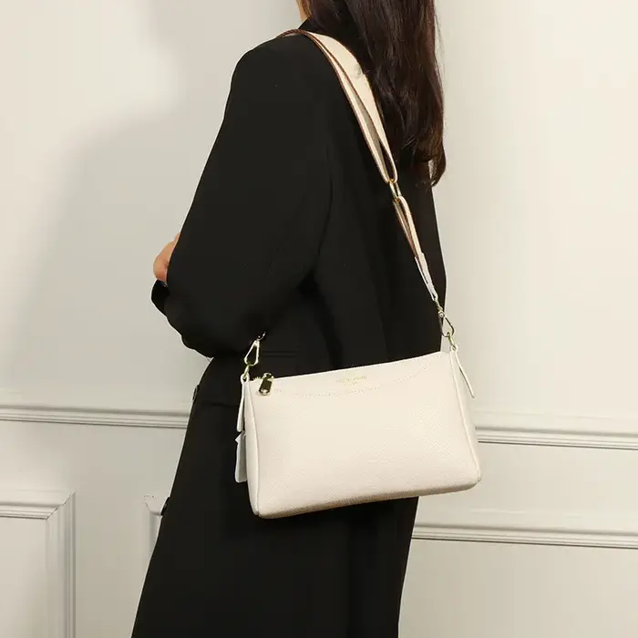 Sac à main en cuir de vache pour femme, 100% cuir véritable, sac à bandoulière initié, designer de l
