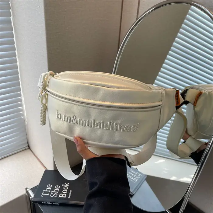 Sac de poitrine tendance en argent pour femmes, sac banane Portable pour téléphone Portable, sac à b