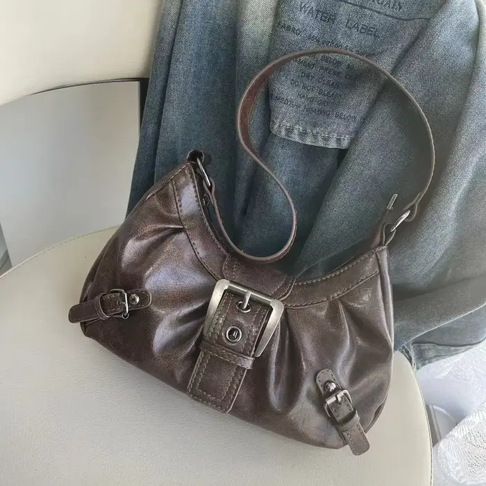 2025 printemps vente chaude Maillard Style rétro petit sac épicé fille Y2K Wasteland Style Vintage e