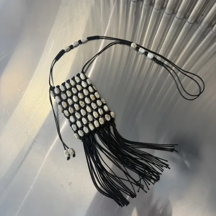 Nouveau Sac à bandoulière perlé en pierre tendance
