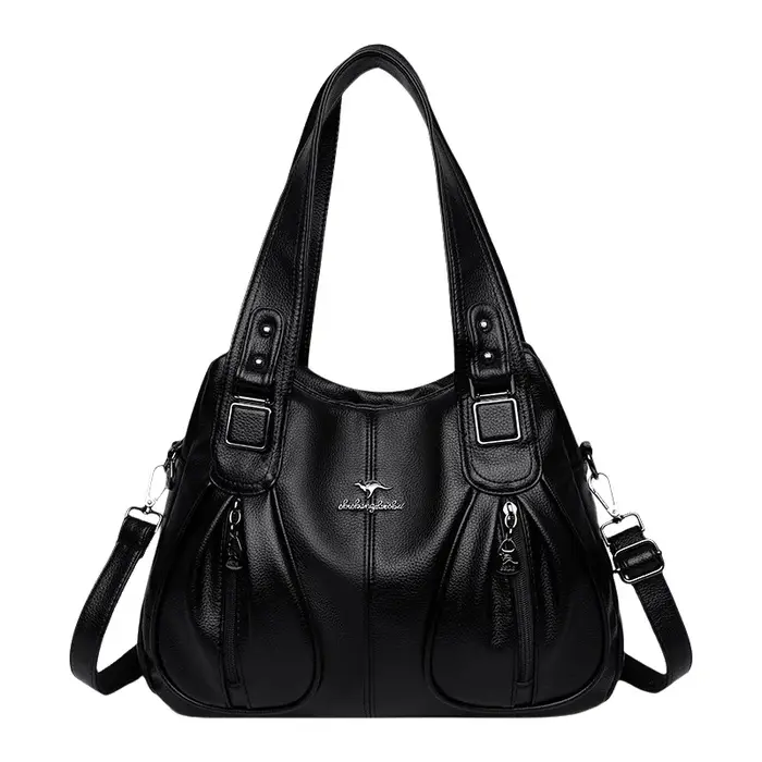 Sac à main tendance en cuir souple grande capacité pour femme