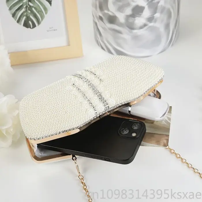 Pochette élégante et minimaliste de luxe pour femme avec bandoulière convertible