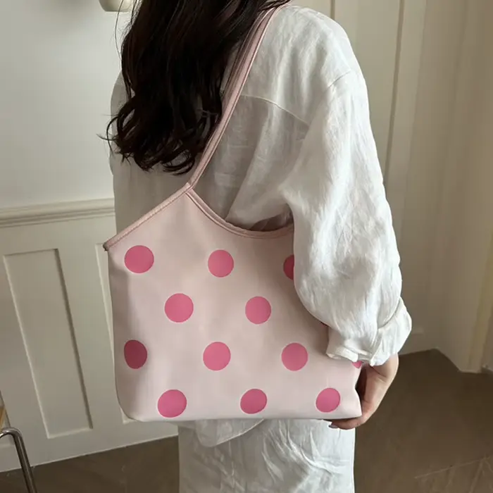 Sac fourre-tout vintage à pois