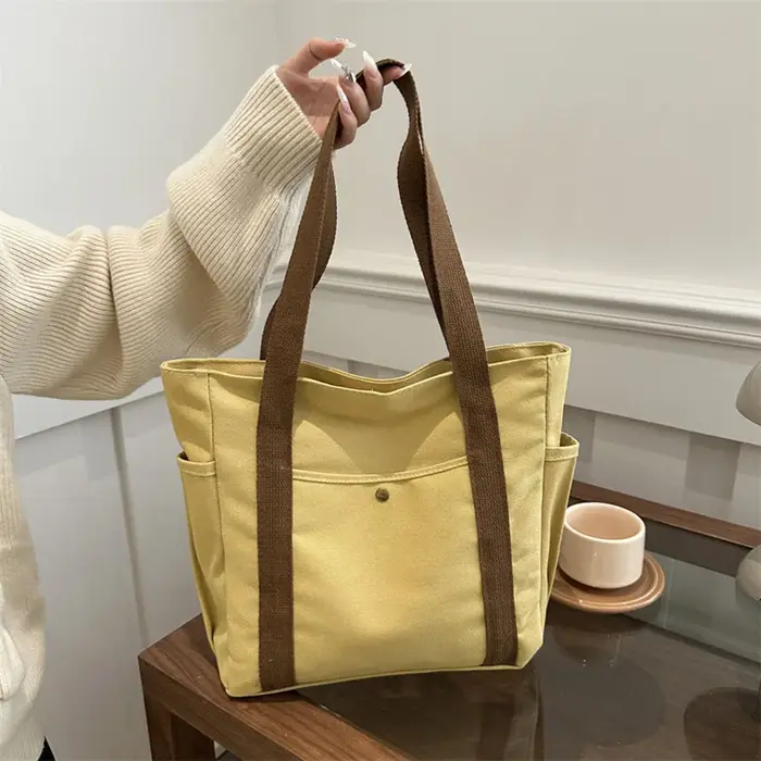 Sac fourre-tout à fermeture éclair de style voile universitaire de grande capacité – Sac de travail durable et spacieux