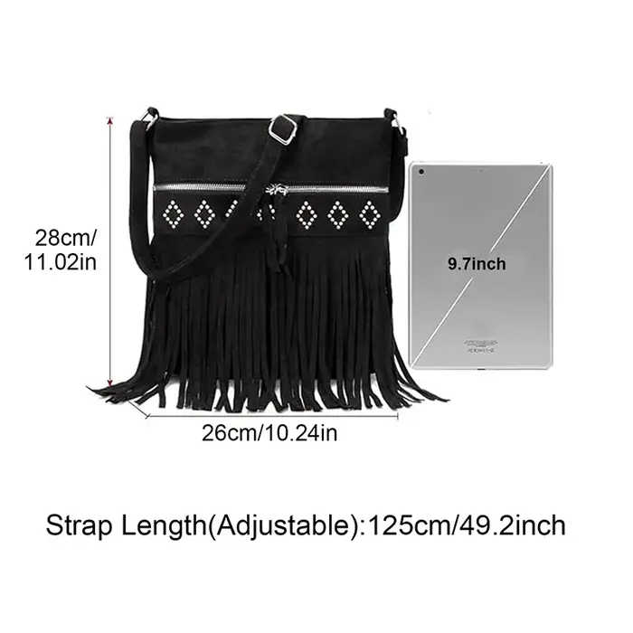 Sac à franges de grande capacité pour femmes