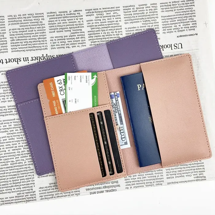 Housse de passeport personnalisée en cuir PU