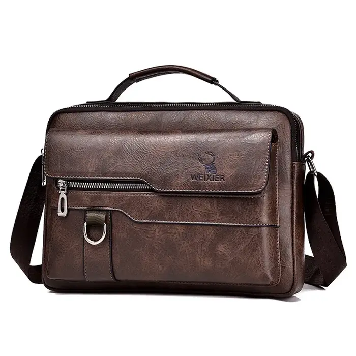 Sac à bandoulière pour hommes, sacoche d'affaires vintage à bandoulière