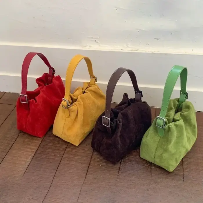 Petit sac seau de luxe en cuir PU pour femme