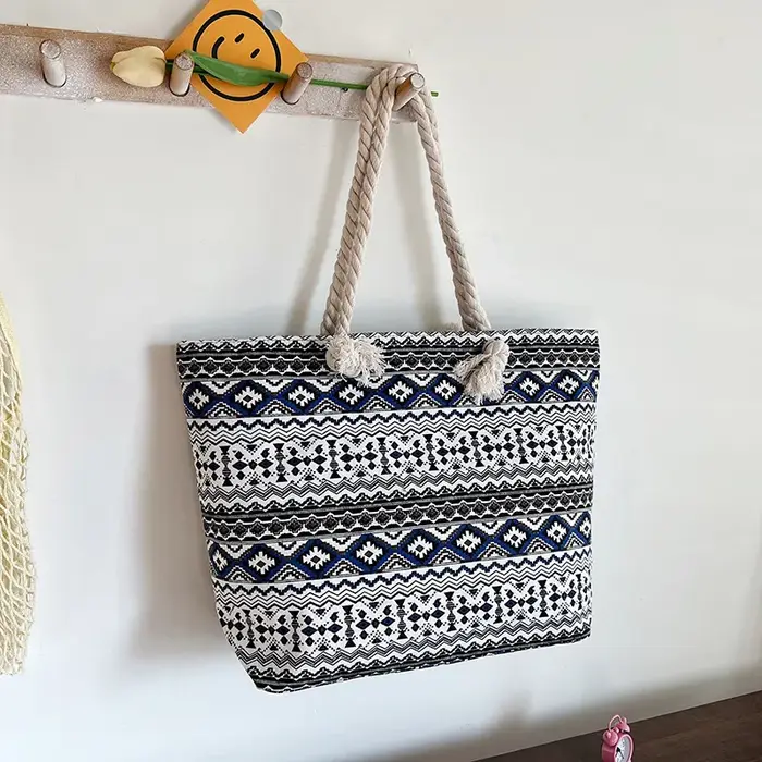 Sac à Main en Toile à Motifs Imprimés pour Femme