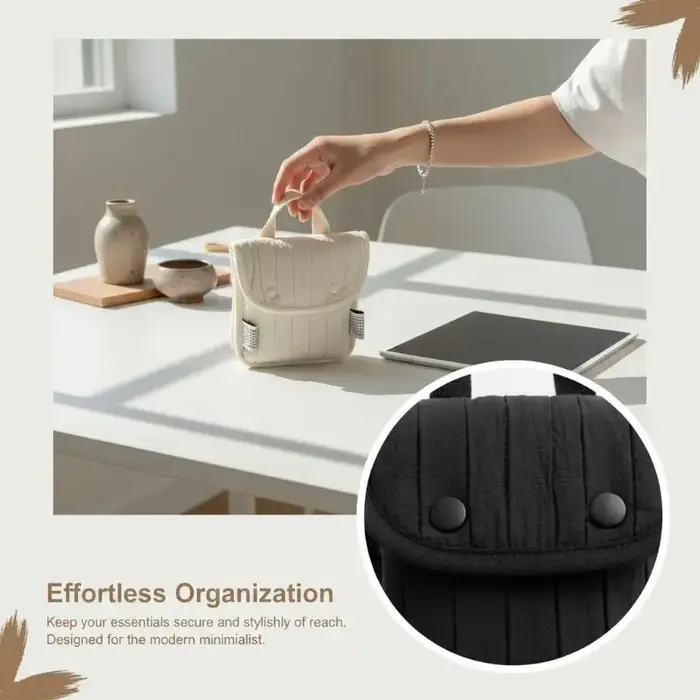 Mini sac matelassé en nylon minimaliste