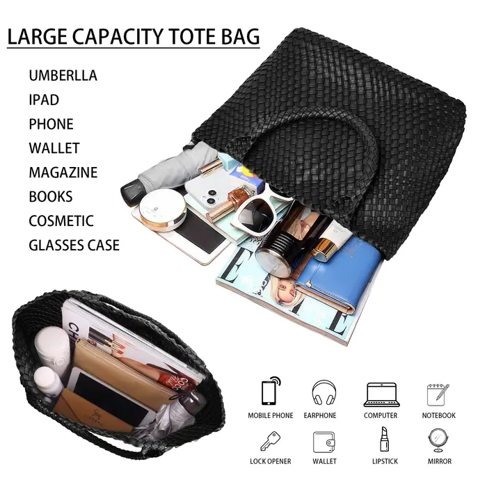 Sac fourre-tout tissé pour femme