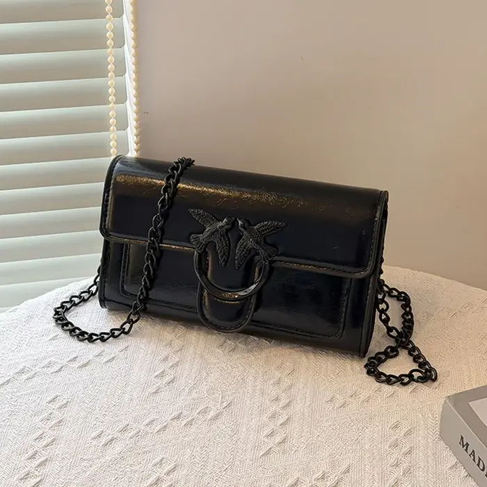 Sac carré mini rétro 2026 avec chaîne premium, convertible en bandoulière ou sac à main, style chic