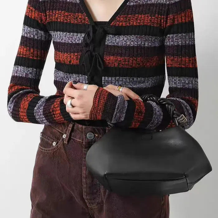 Sac à main hexagonal tissé en forme de nuage