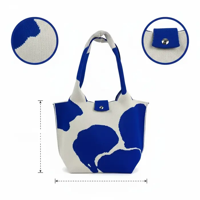 Nouveau sac à main tricoté femmes épaissi Polyester sac tridimensionnel sortir polyvalent tissé sac Spot en gros sac