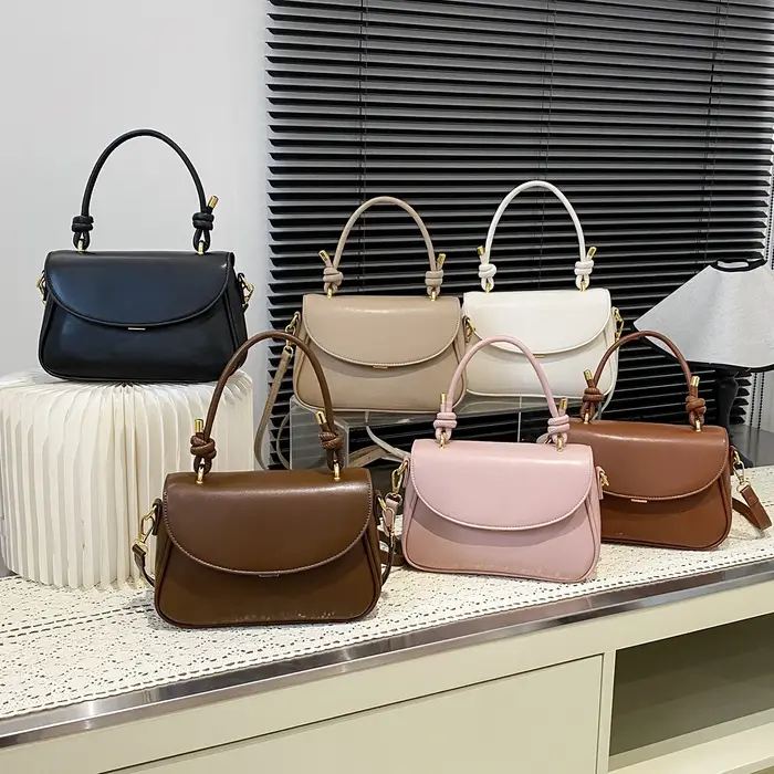 Petit sac fourre-tout élégant en cuir PU pour femmes