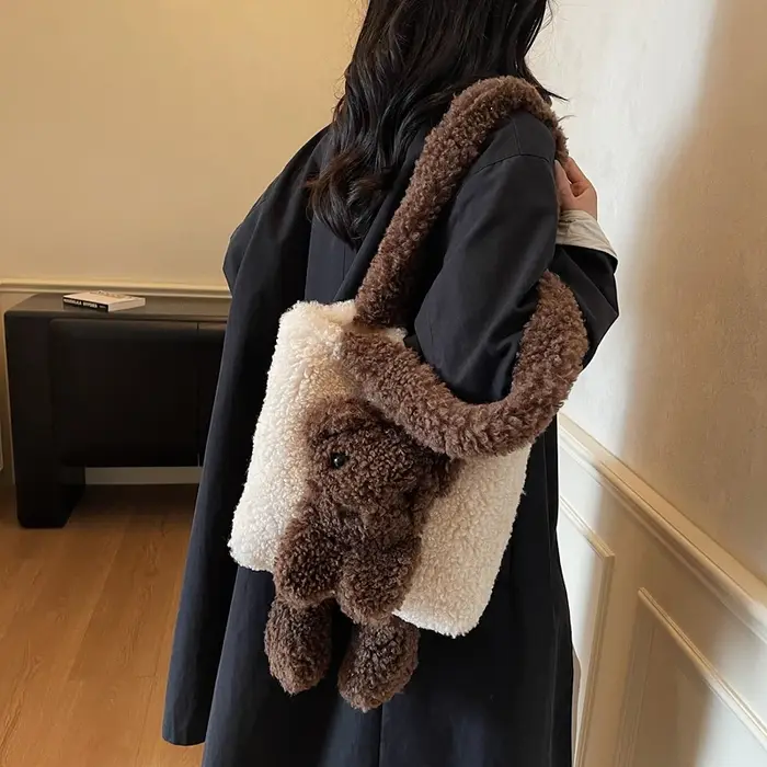 Style japonais Kawaii sac femmes dessin animé en peluche sac à bandoulière