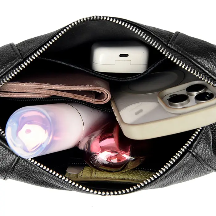 Sac bandoulière en cuir véritable pour femme