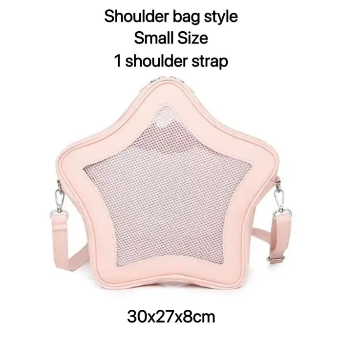 Sac à dos Ita étoile jaune pour filles, sac à dos Kawaii, sac à dos transparent, cartable de voyage