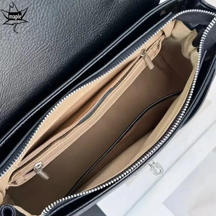 Sac à Main Rétro Classique en Cuir de Vache Naturel pour Femme