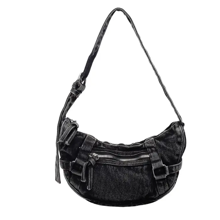 Sac bandoulière mini en jean délavé tendance