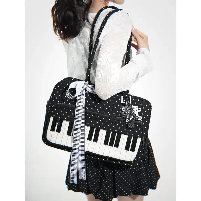 Contraste vague Point Piano Sac Sac Femme sous les bras sacs à bandoulière